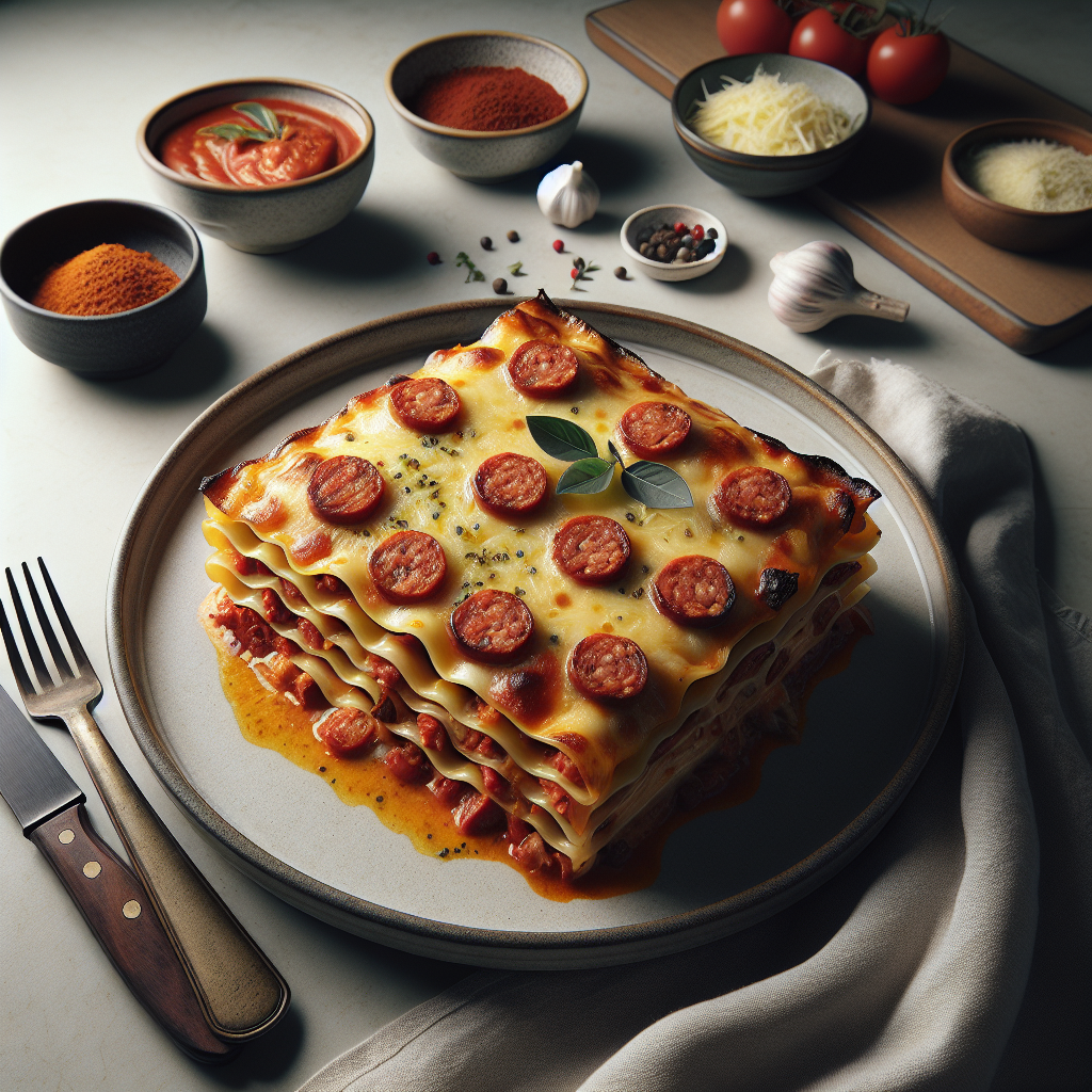 Smoked Cheese and Sausage Lasagna