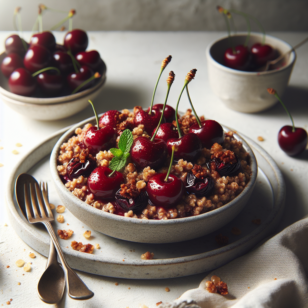 Cherry & Brown Butter Buckwheat Crisp