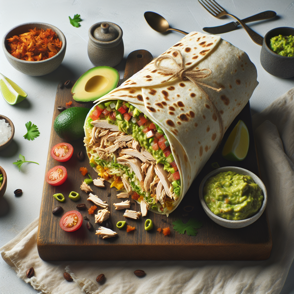 Seven-Layer Chicken Burrito