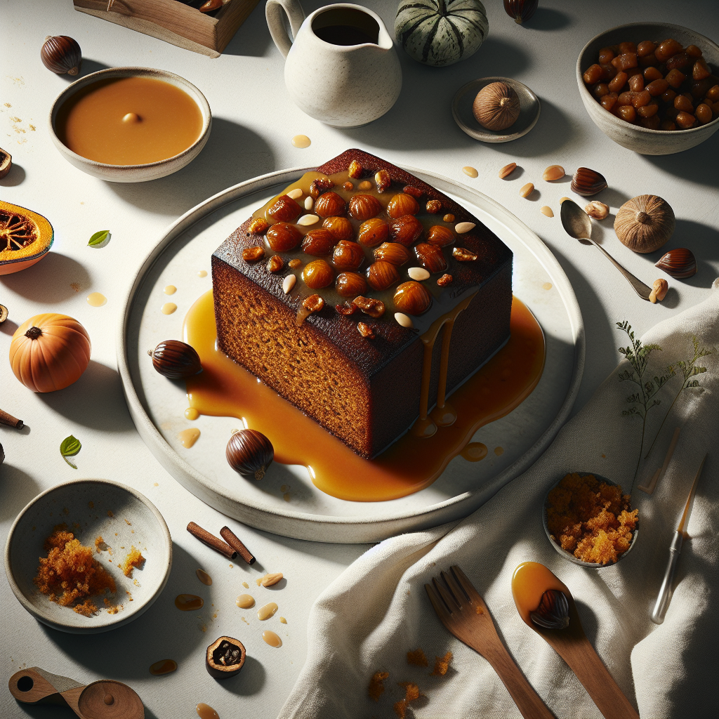 Sticky Pumpkin-Chestnut Gingerbread
