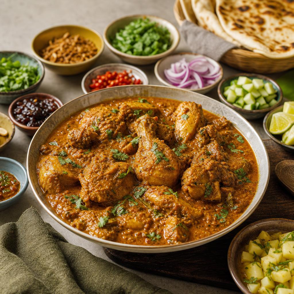 Chicken Curry with a Million Condiments