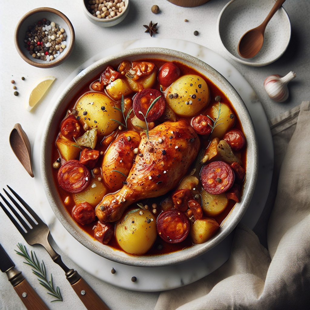 Saucy Spanish Chicken, Chorizo, And Potato Pot