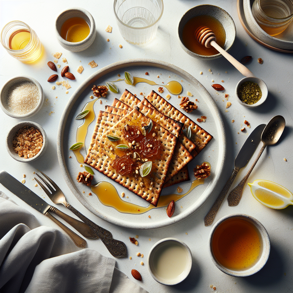 Honey & Tahini Toffee Matzo