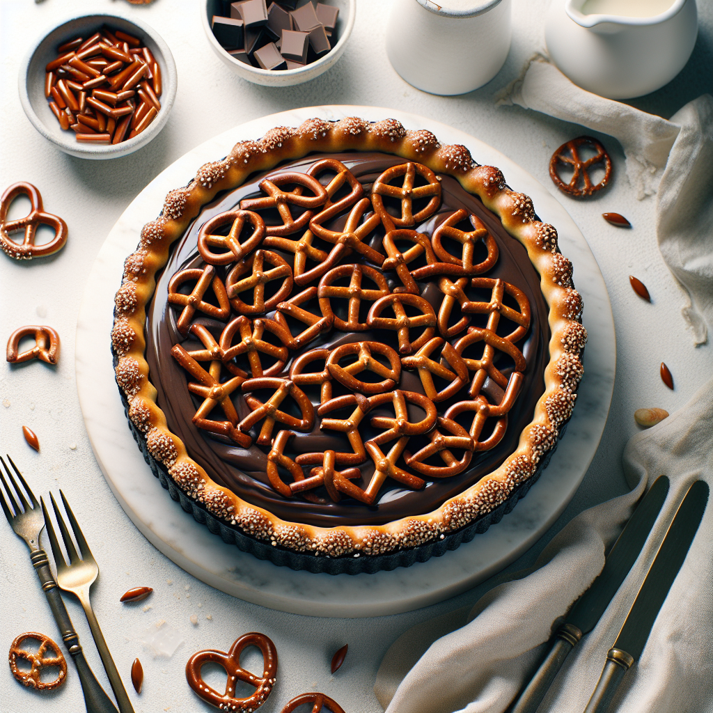 Vegan Chocolate Pie with Pretzel Crust