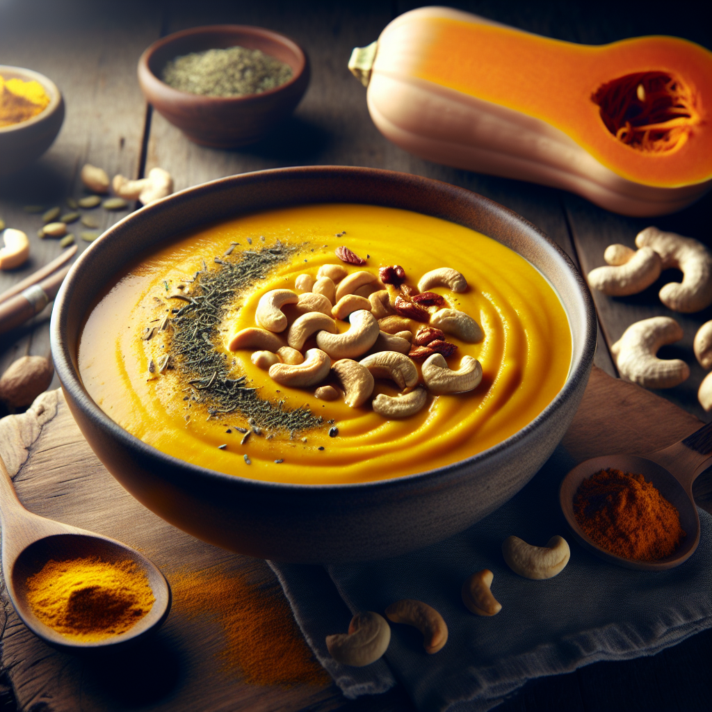 Turmeric Butternut Cashew Soup