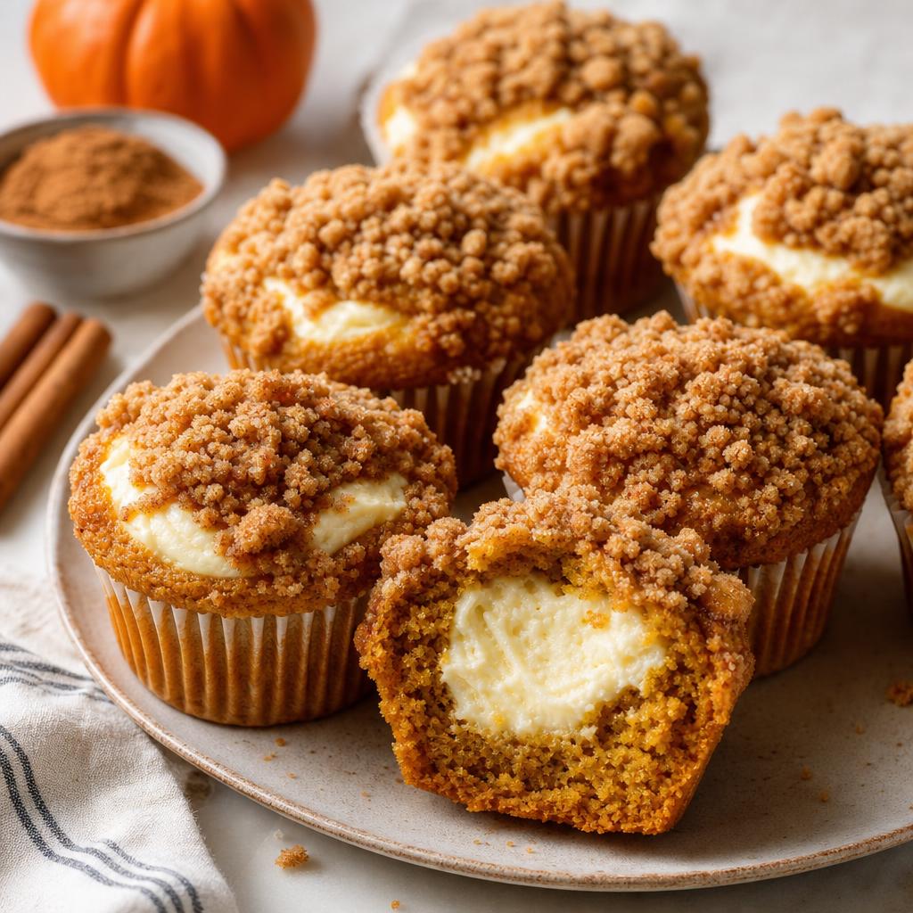 Pumpkin Cream Cheese Swirl Muffins